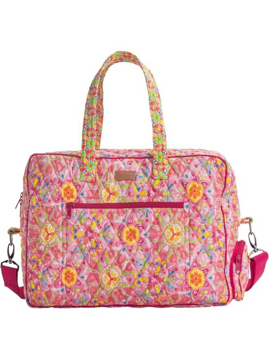 Handbags - Stylish Cotton Quilted Weekender Bag for Women & Men - Perfect Travel Duffel